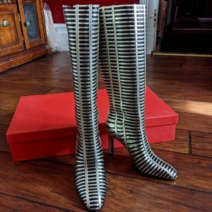 Valentino Garavani Gold Cage Boots